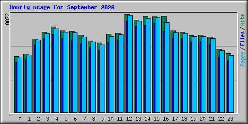 Hourly usage for September 2020