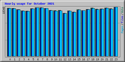 Hourly usage for October 2021