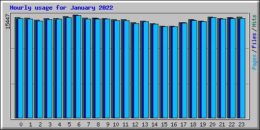 Hourly usage for January 2022