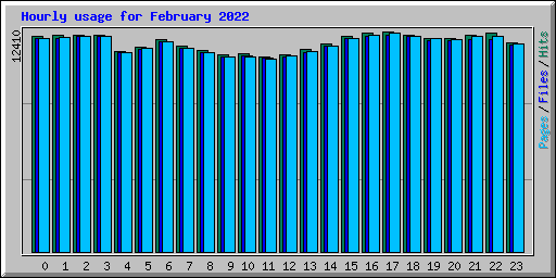 Hourly usage for February 2022