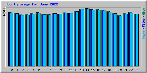 Hourly usage for June 2022